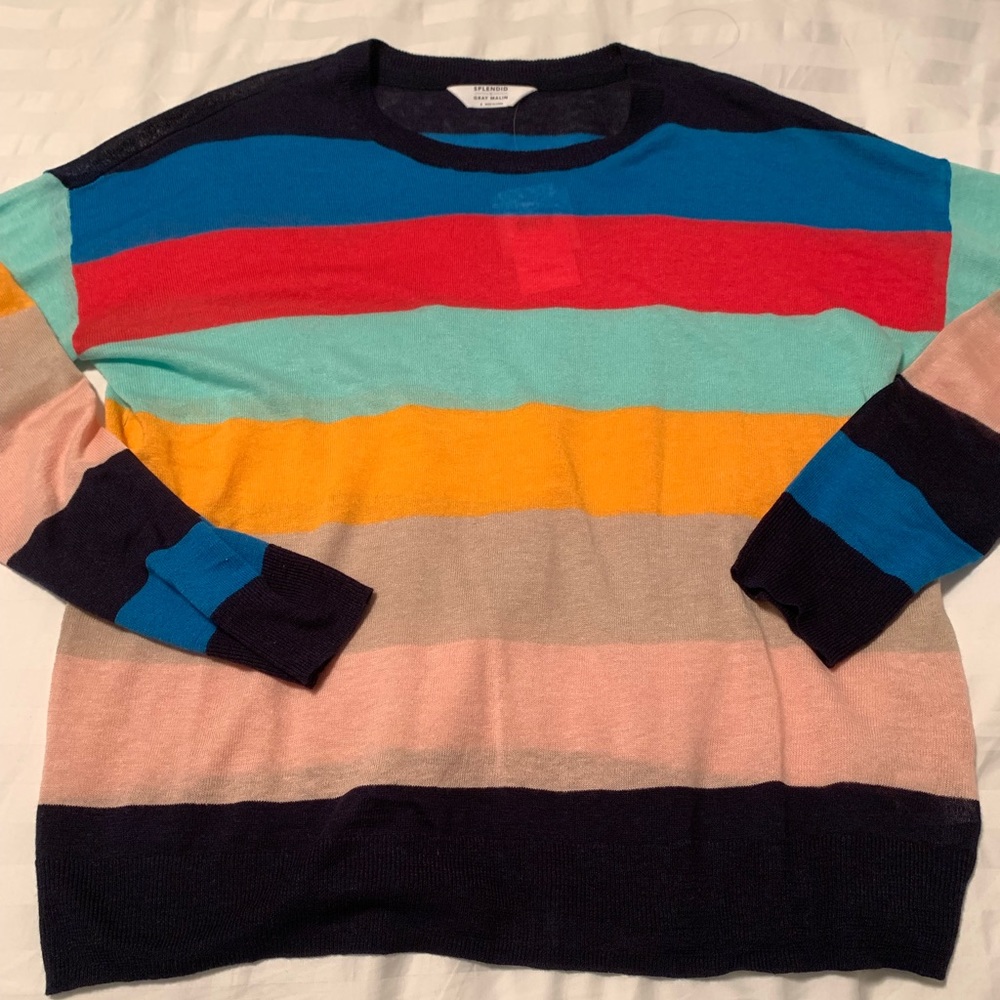 Splendid Maylin Sunday sweater rainbow small